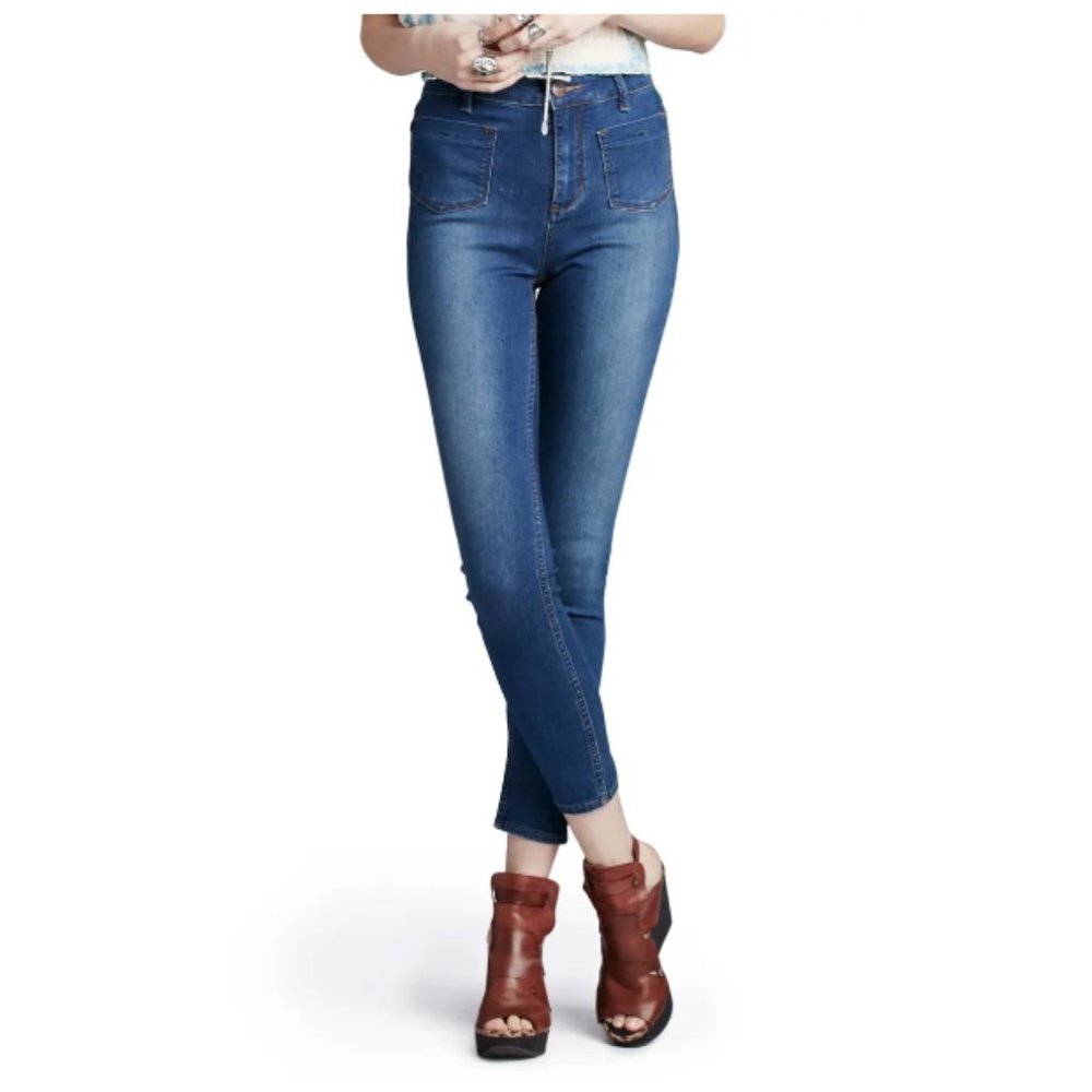 Beverley High Rise Skinny Jeans FREE PEOPLE